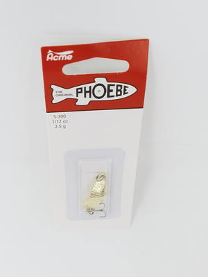 Acme Tackle Phoebe, Fishing Lure Spoon Gold 1/12 oz. - Yahoo Shopping
