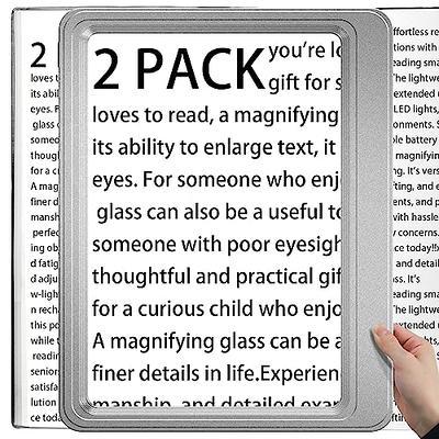 5X Magnifying Glass for Reading, Large and 5x Silver