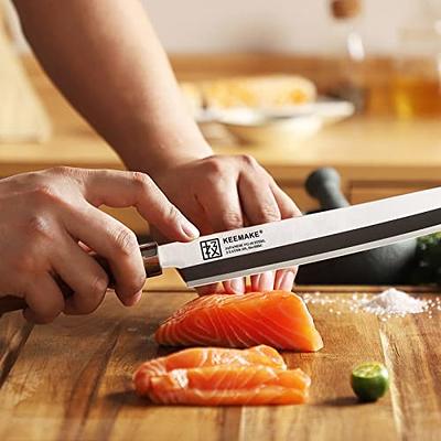 KEEMAKE Sashimi Sushi Knife Japanese 9.5 inch Yanagiba Knife,Japanese VG10  Stainless steel Single Bevel Blade, Perfect Rosewood Handle Filleting &  Slicing Knife - Yahoo Shopping
