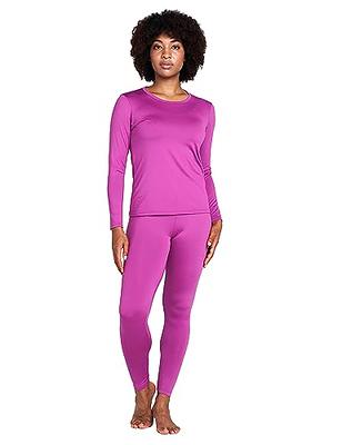 LAPASA Women's Thermal Underwear Set Fleece Lined Long Johns Top Shirt &  Bottom Soft Base Layer Thermoflux 100 Mildly Warm Lightweight Cold Weather  L17 X-Small Dark Pink Purple - Yahoo Shopping