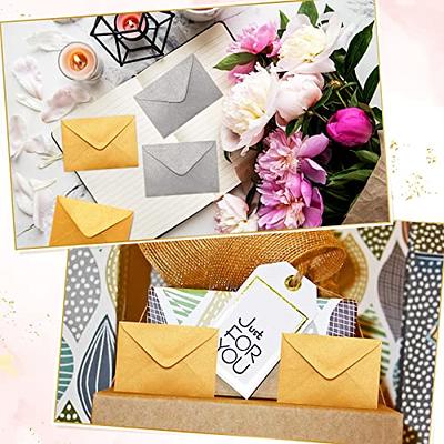 Gift Card Envelopes - 100-Count Mini Envelopes, Paper Business Card Envelopes, Bulk Tiny Envelope Pockets for Small Note Cards, 10 Colors, 4 x 2.7