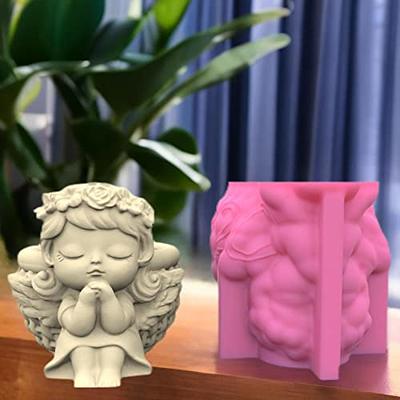 Silicone Mold Concrete Pot Cement Girl Face Flowerpot Planter Diy