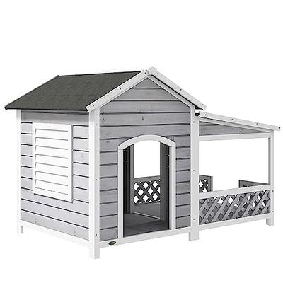 A4Pet Large Dog House Outdoor, Wooden Dog House Outside Dog