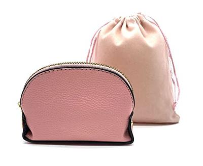 Leather black coin purse id slot 1 zippered pocket with secure clasp change  purse leather coin bag leather coin pouch leather coin holder
