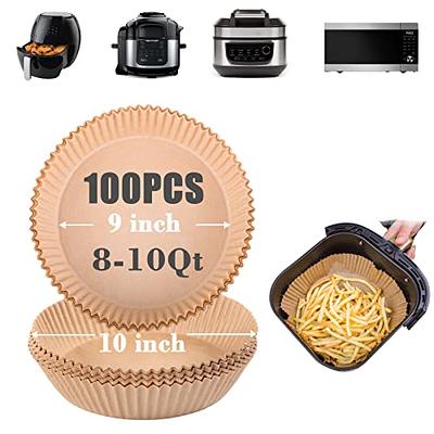 GOAUS Air Fryer 100 Pcs Round Paper Liners Disposable [Extra Large] for 8  Qt or Above Basket, 9 inch Unbleached Non-stick Parchment Paper - Yahoo  Shopping