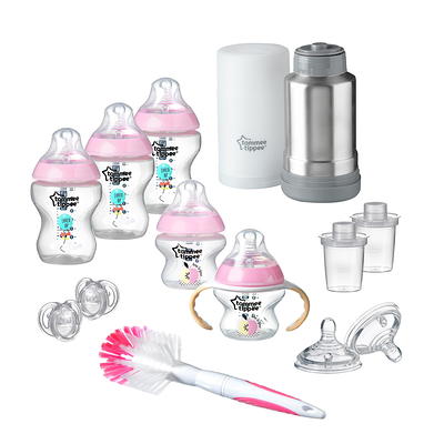 Tommee Tippee Closer To Nature Baby Bottle Gift Set - Pink - 8ct : Target