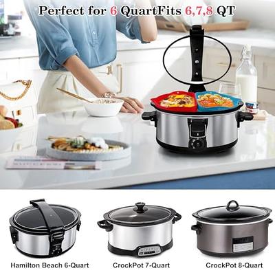 Slow Cooker Divider Liner fit 6-8 QT Crockpot,Dishwasher Safe