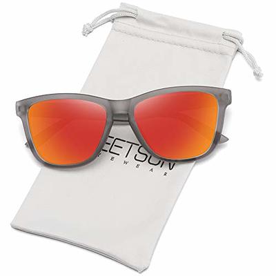 MEETSUN Rectangle Polarized Sunglasses for Women Men Retro Classic