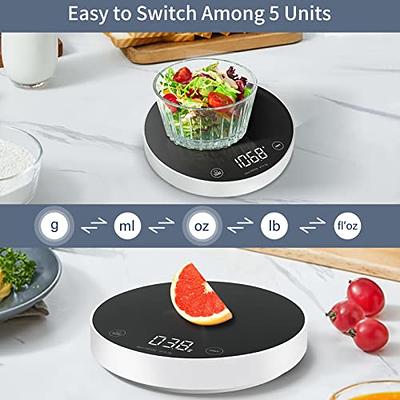  YONCON Smart Food Scale Digital Weight Grams and Oz, 3kg/0.1g  Kitchen Scale for Weight Loss, Cooking, Baking, Super Accurate, Easy to  Clean and Store, Tare Function (Batteries Included) : Home 