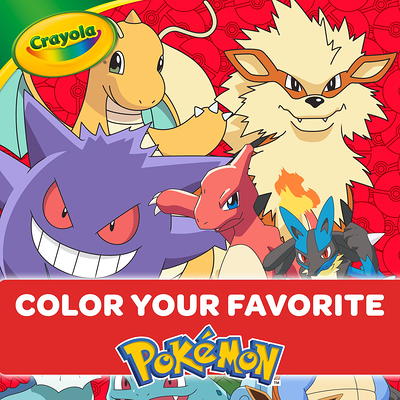 Crayola Pokmon Coloring Art Set, Pikachu, Child, 50 Pieces, Toys, Gifts