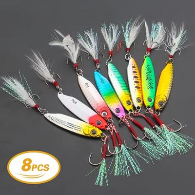  Qushy Blade Bait Fishing Lures for Freshwater Saltwater  Fishing Spoons Metal Hard Lure Vibrating Baits for Walleye Bass  Trout,5PCS/Box : Sports & Outdoors