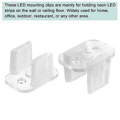 LED Neon Mounting Clip, Fixing Clamp Holder Fit 5mm Strip Lighting, Pack of  100