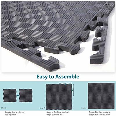 BalanceFrom Fitness 96 Sq Ft Interlocking EVA Foam Exercise Mat