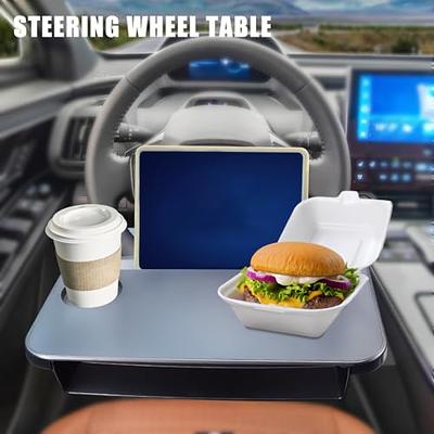 Steering Wheel Desk Foldable Car Trays For Eating Auto Steering Wheel Desk  Car Travel Table With Drink Cup Groove For Laptop