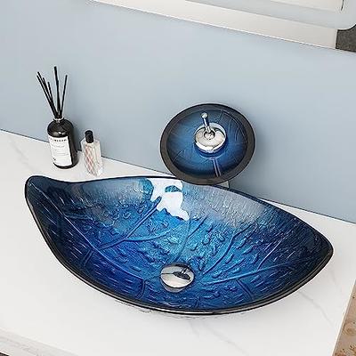 White Bathroom Ceramic Vessel Sink Basin Bowl Combo Black Mixer Faucet  Drain Set