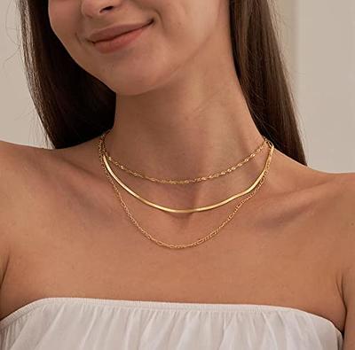 DEARMAY Gold Herringbone Necklace for Women Dainty Gold Necklace for Women  Simple Gold Chain Choker Necklace for Women Minimalist Thin Snake Chain  Necklaces for Teen Girl Gifts - Yahoo Shopping