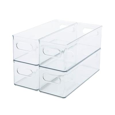 YIHONG Clear Pantry Storage Organizer Bins, 6 Pack Plastic Food