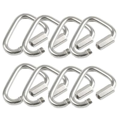 6pcs 304 Stainless Steel Carabiner Clips 2.36inch Heavy Duty