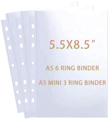 5 Pack Clear Photos or Postcards Page Protectors Plastic Photo Holder  Sleeves for 3 Ring Binder Two 5'' x 7'' Pockets Per Page