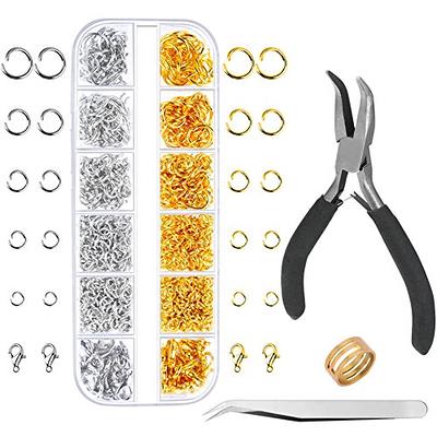 Anezus Jump Rings for Jewelry Making Supplies and Necklace Repair with Jump  Ring Pliers and Open Jump Ring(1200Pcs Silver and Gold) - Yahoo Shopping