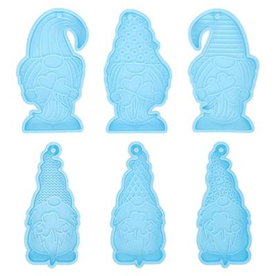 6Pcs resin keychain molds Diy Epoxy Earring Pendant Silicone Key Chain  Molds