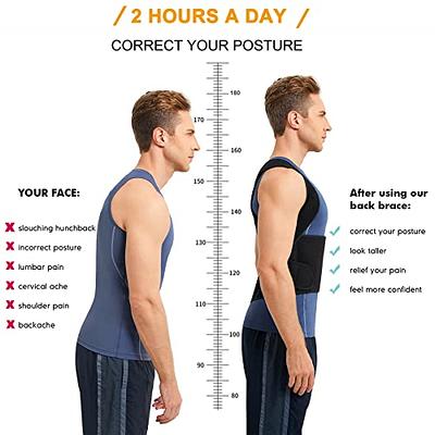 SOLCYSX Back Straightener Posture Corrector for Men-Adjustable