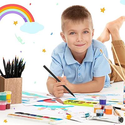 Art Supplies for Kids and Adults, 7 Colors in 1 Wooden Rainbow Colored  Pencils