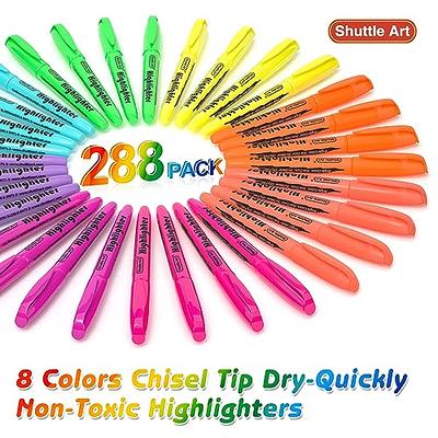 Shuttle Art Yellow Highlighters, 30 Pack Highlighters Bright Colors, Chisel Tip Dry-Quickly Non-Toxic Highlighter Markers for Adults Kids