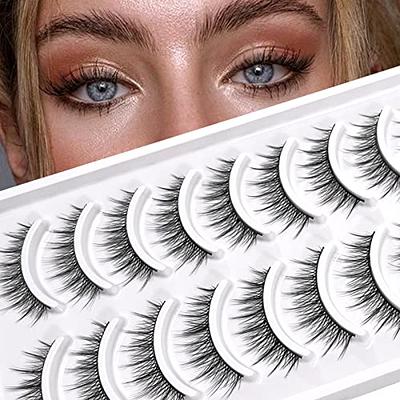 Manga Lashes Natural Look False Eyelashes Anime Lashes Mink Wispy Fluffy  Spiky 3D Volume Eyelashes Pack Korean Japanese Asian Cosplay Fake Eyelashes