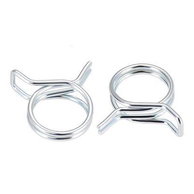 Double Wire Spring Hose Clamp, 50pcs 304 Stainless Steel 5.5mm Spring Clips  - Silver Tone - Yahoo Shopping