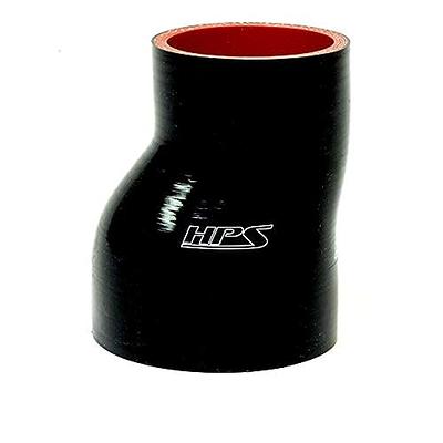 HPS Silicone Hoses HTSEC90-062-BLK Silicone High Temperature 4-ply  Reinforced 90 degree Elbow Coupler Hose, 100 PSI Maximum Pressure, 4 Leg  Length on