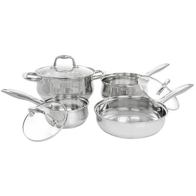 Martha Stewart Delaroux 10-Piece Stainless Steel Cookware Set w/ Ceram