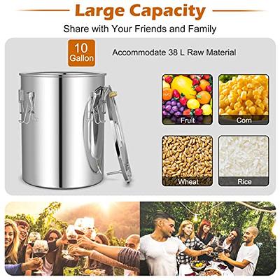 VEVOR 13.2 Gal. Water Alcohol Distiller Stainless Steel Wine Making Boiler  Home Kit with Thermometer for DIY Whiskey, Silver NGZLQ50L000000001V1 - The  Home Depot