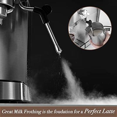 Compact Espresso Machine 20 Bar Coffee maker With Milk Frother Steam Wand  37oz Removable Water Tank