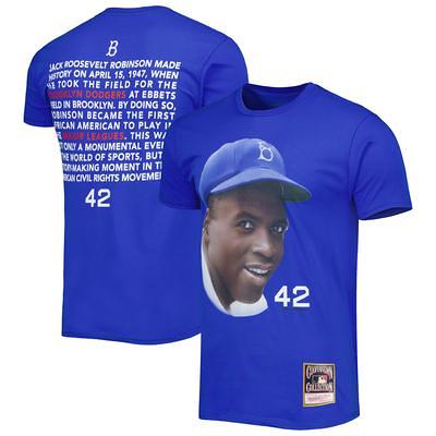 Mitchell & Ness Men's Jackie Robinson Gray Brooklyn Dodgers Cooperstown  Collection Legends T-shirt