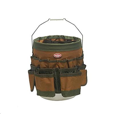 35-Pocket 5-Gallon Bucket Canvas Organizer Bag with Drill Holster