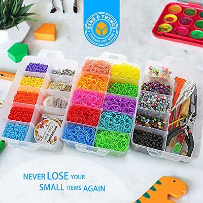 26 Pack Mini Clear Plastic Bead Storage Containers Organizers with