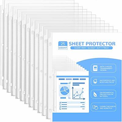 Rainmae 14 Pack 8.5 x 11 Rigid Print Protectors, Clear Waterproof Hard  Plastic Page Sheet Protectors, Paper Sleeves Photo Plastic Sleeves Hard