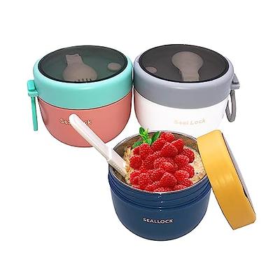 20oz Overnight Oats Containers with Lids and Spoons, On The Go Cereal  Yogurt Cups，Leak-proof Reusable Plastic Milk Jar for Cereal, Oatmeal,  Smoothie, Vegetable and fruit Salad Storage Snack Bowl （Green） - Yahoo
