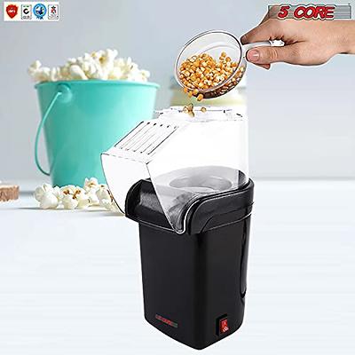 5 Core Hot Air Popcorn Popper 1200W Electric Popcorn Machine Kernel Corn  Maker, Bpa Free, 16 Cups, 95% Popping Rate, 3 Minutes Fast, No Oil Healthy