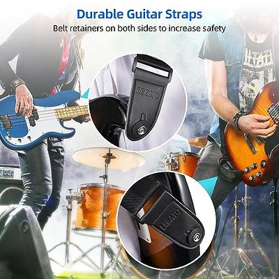 AirCell Guitar Strap for Bass & Electric Guitar, Adjustable, RED