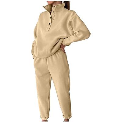 TARIENDY Deals Of The Day Clearance Fall Two Piece Outfits for Women 2023  Plus Size Loose Fit Sweatsuits Tracksuits Jogger Crewneck 2 Piece Lounge  Sets in Saudi Arabia