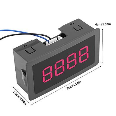 DC 8-24V Digit Counter, 4 Digit LED Digital Display 0-9999 Up/Down  Plus/Minus Panel Counter Meter with Cable (Red) - Yahoo Shopping