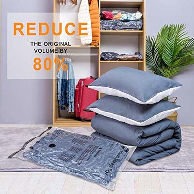 Durable Vacuum Storage Bags For Clothes Pillows Bedding Blanket More Space  Save Compression Seal Zipper Wardrobe Organizer