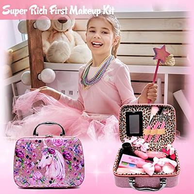 Hollyhi 41 Pcs Kids Makeup Kit for Girl, Washable Makeup Set Toy with Real  Cosmetic Case for Little Girls, Pretend Play Makeup Beauty Set Birthday