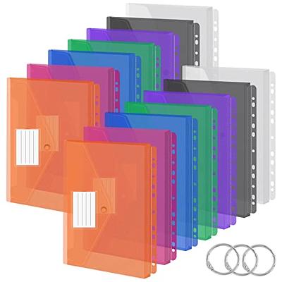 A4 Binder with Snap Button Closure 4-Ring Soft PVC Binders Loose Leaf Cover