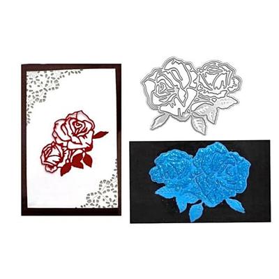 Rose Stencil Templates 18x18cm Summer Flowers Vine Leaves Pattern