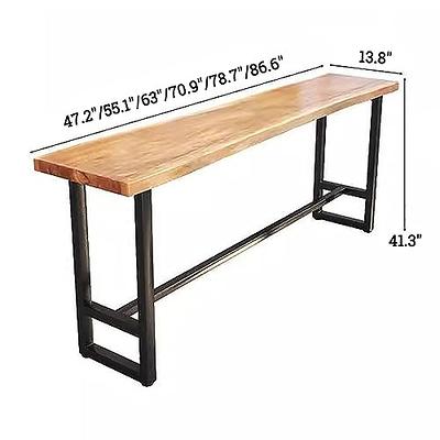  QQXX Industrial Bar Height Table,Solid Wood Bar Top