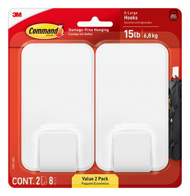 Command Large Utility Hooks 14 Command Hooks 16 Command Strips Damage Free  White - Office Depot