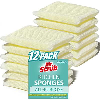 HOMEXCEL 24 Count Heavy Duty Scrub Sponges Kitchen,Small Dish Sponges for  Kitchen,Flexible Household Cleaning,3.5X2.1X0.9 - Yahoo Shopping